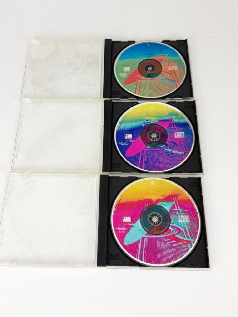 3 CD Set I II III Psychedelic Eye Crop Circle Art Atlantic Records Audio CDs